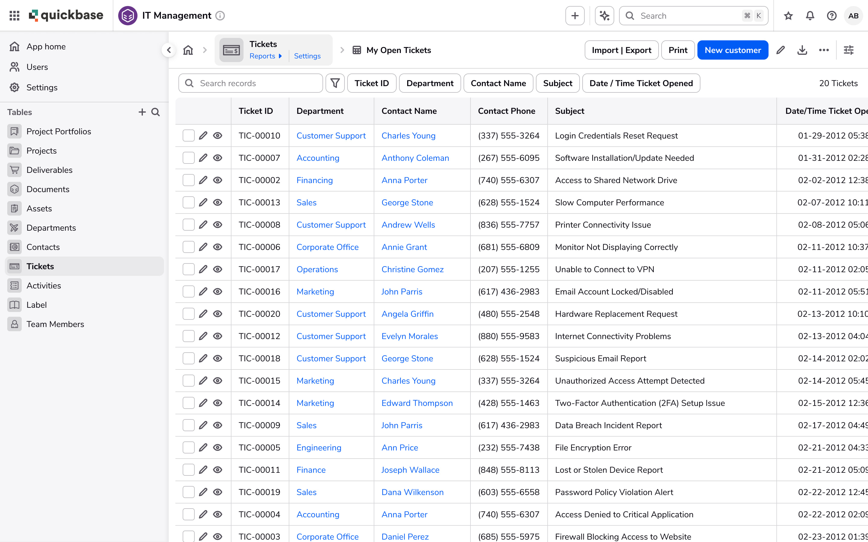 Quickbase Navigation